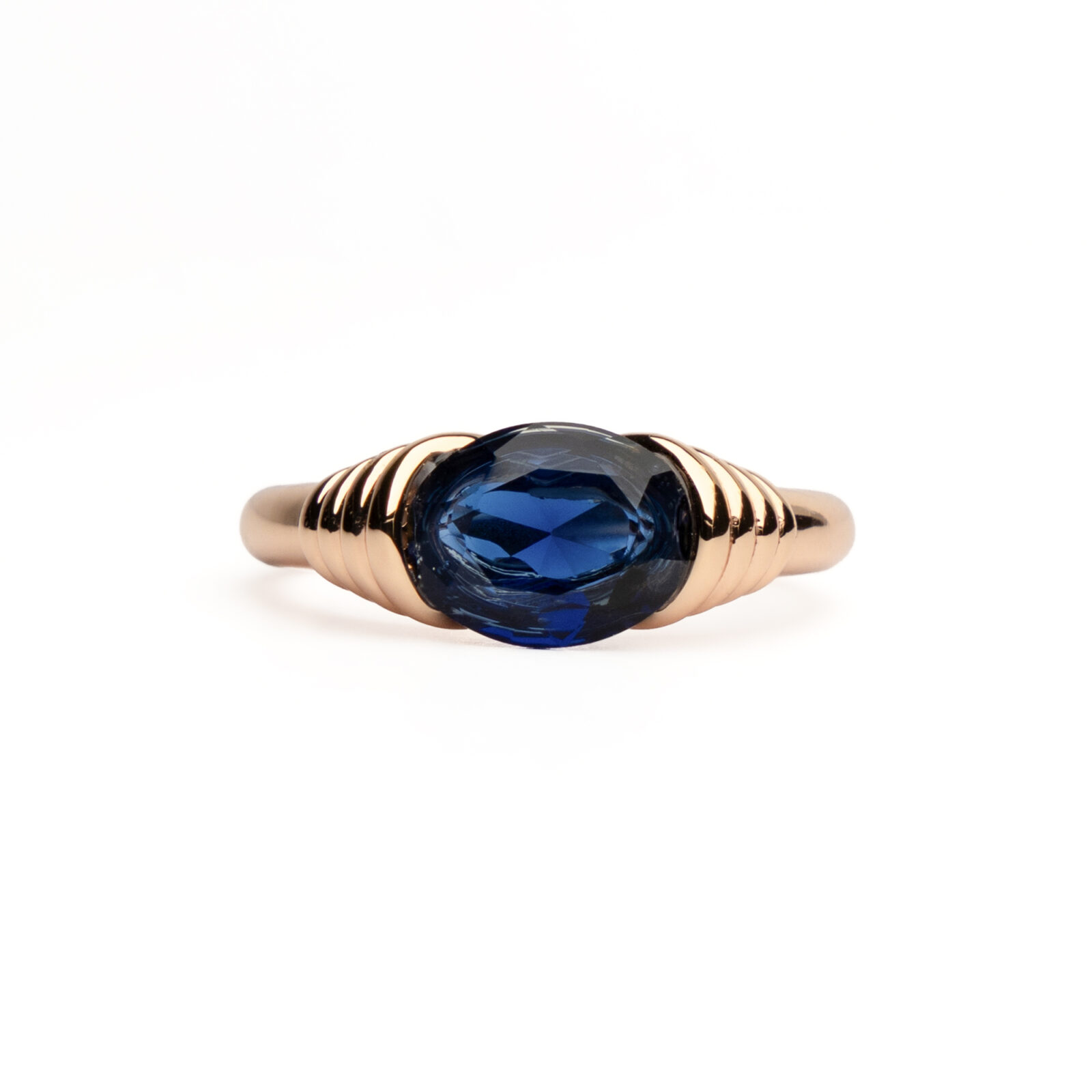 Kristāla gredzens “Ligneva” Midnight Blue