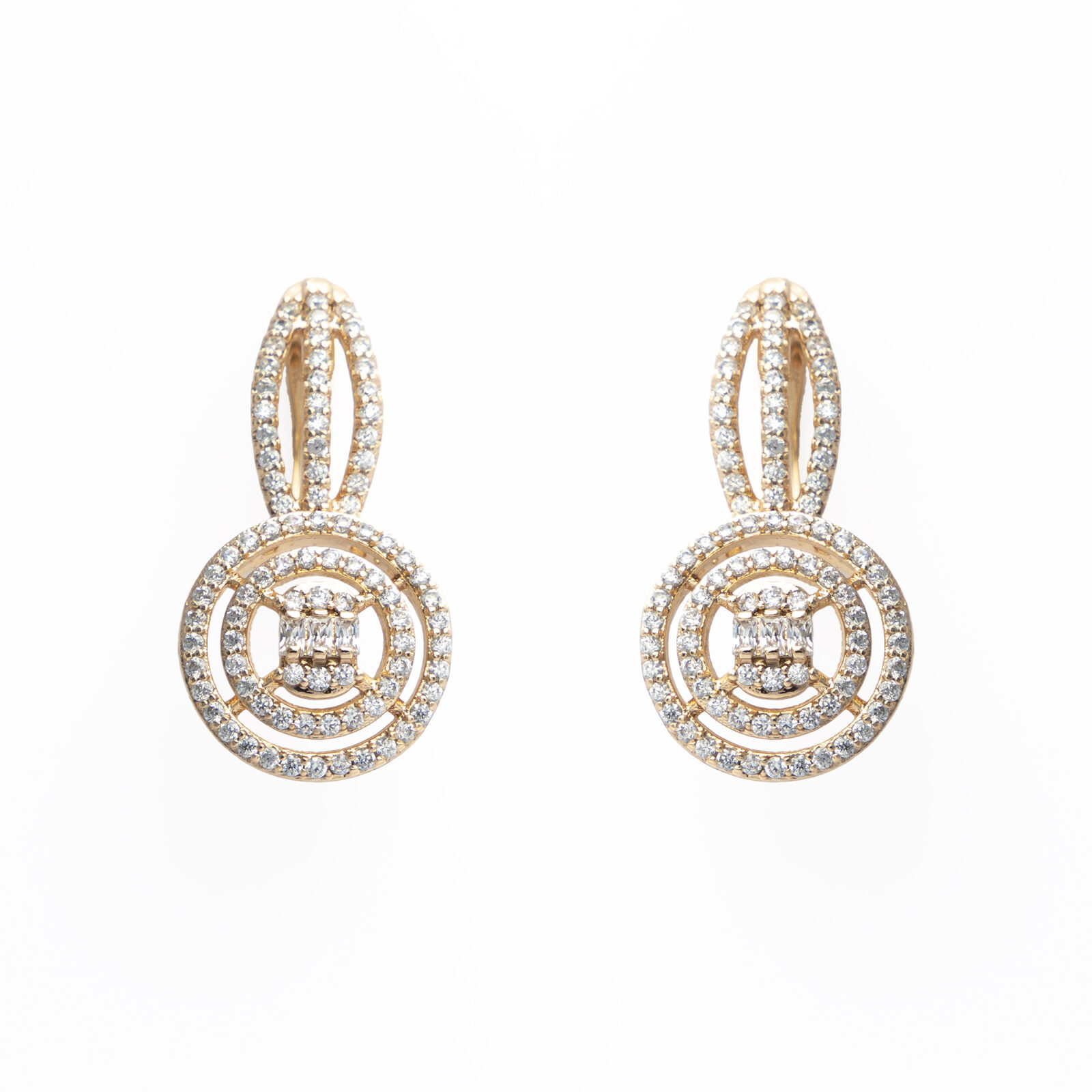 Auskari ar cirkoniju “Rond”