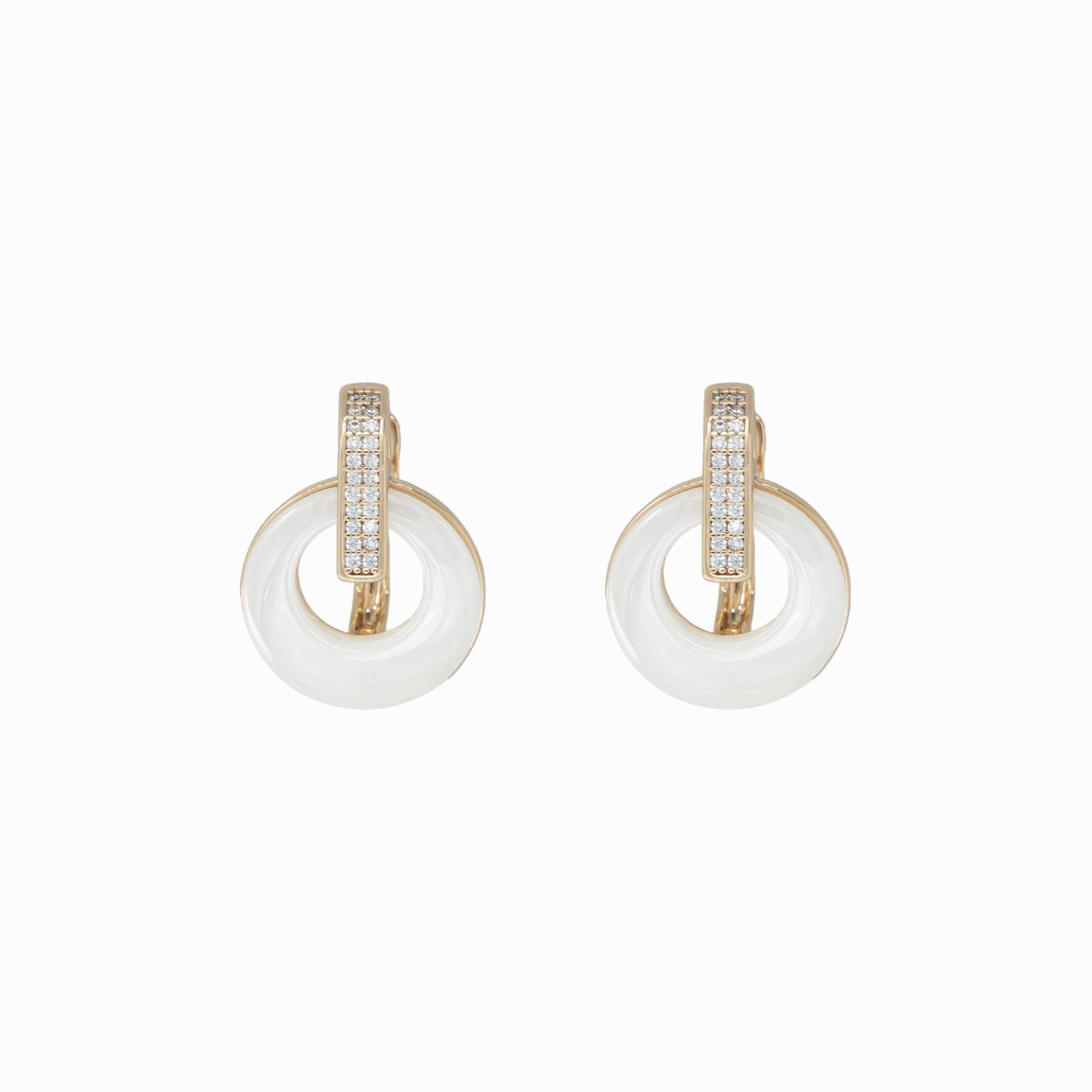 Auskari ar keramikas ieliktni “Luna”