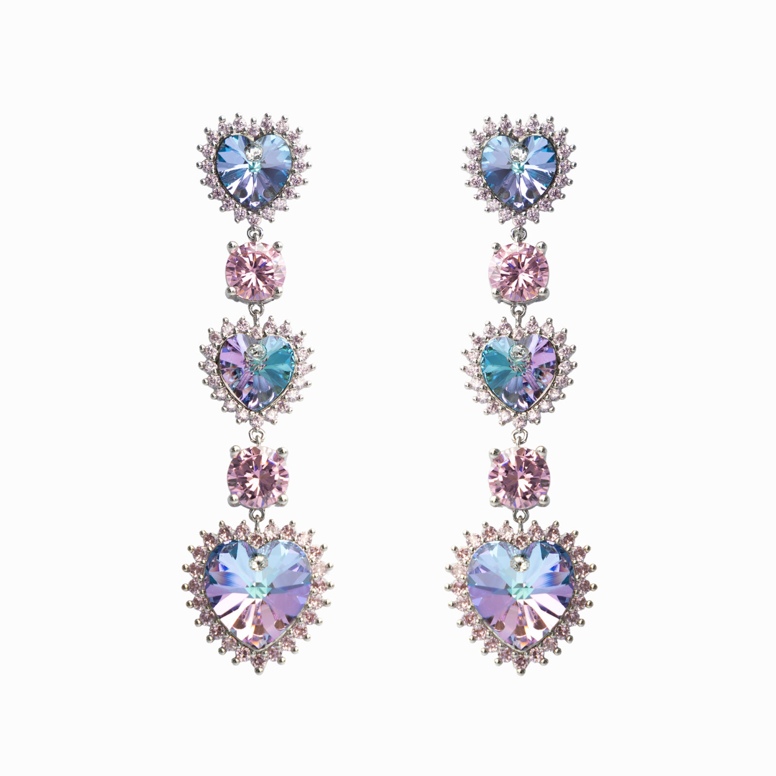 Garie auskari ar kristāliem “Éternelle”