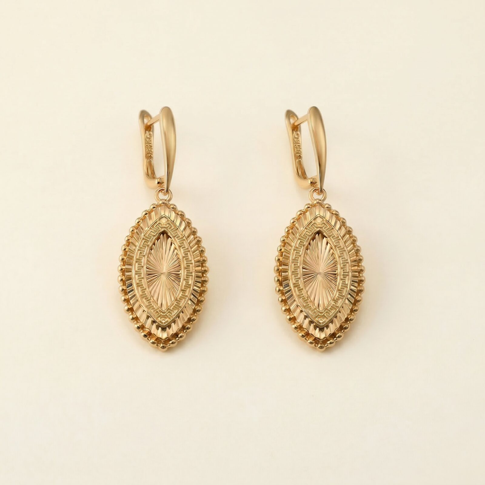 Apzeltītie auskari “Solaris”